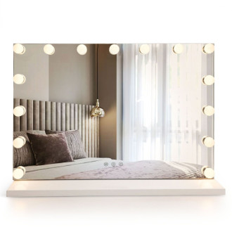 REA Zrkadlo LED HOLLYWOOD White 80x60 HOM-12013