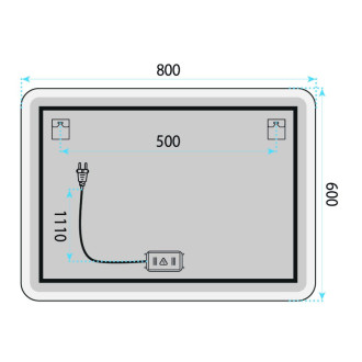 REA Zrkadlo LED 80x60cm TOP-3 HOM-01522