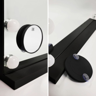 REA Zrkadlo LED HOLLYWOOD Black 80x60 HOM-12014