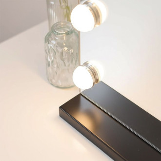 REA Zrkadlo LED HOLLYWOOD Black 80x60 HOM-12014