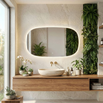 REA Zrkadlo LED 100x60cm TOP-4 HOM-01523