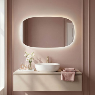 REA Zrkadlo LED 100x60cm TOP-4 HOM-01523