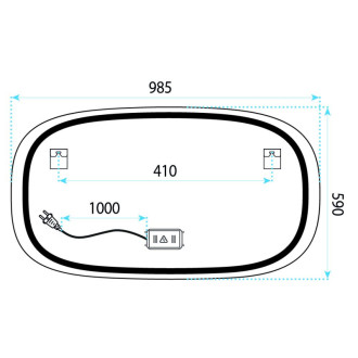 REA Zrkadlo LED 100x60cm TOP-4 HOM-01523