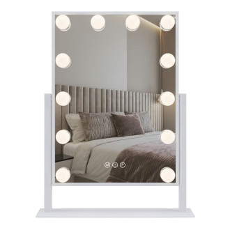 REA Zrcadlo LED HOLLYWOOD White 30x40 HOM-12023