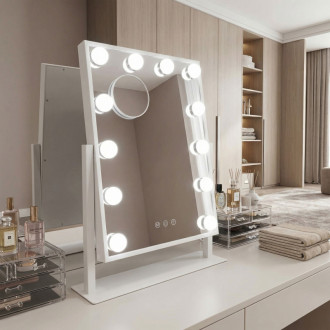 REA Zrcadlo LED HOLLYWOOD White 30x40 HOM-12023