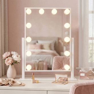 REA Zrcadlo LED HOLLYWOOD White 30x40 HOM-12023