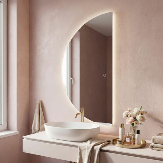 REA Zrkadlo LED 120x60cm MOON HOM-01526