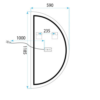 REA Zrkadlo LED 120x60cm MOON HOM-01526