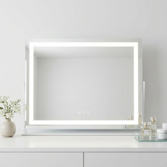 REA Zrkadlo LED STUDIO White 58x45 HOM-12017