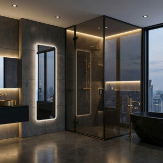 REA Zrkadlo LED 150x50cm MOL-SQ HOM-01527