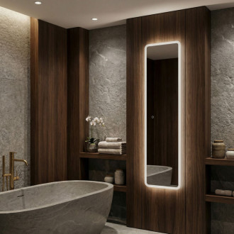 REA Zrkadlo LED 150x50cm MOL-SQ HOM-01527