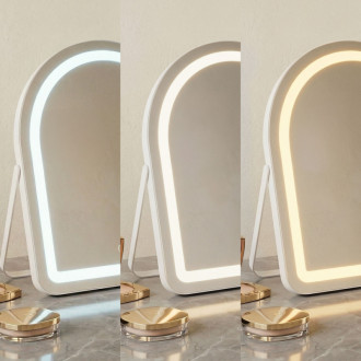 REA Zrkadlo LED GLAM White 40x45cm HOM-12018