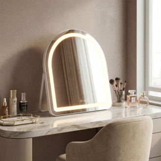 REA Zrkadlo LED GLAM White 40x45cm HOM-12018