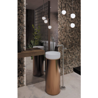 Deante SILIA HEXA stojanková umývadlová batéria, kartáčovaná oceľ BHS_F2KK