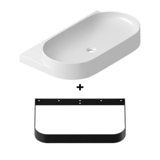 Umývadlo Ravak Yard 80,5x12,5x50 cm s čiernou konzolou X000001536