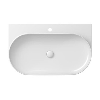 Umývadlo Ravak Yard 80,5x12,5x50 cm s čiernou konzolou X000001536