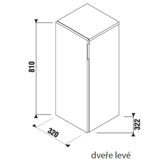 Kúpeľňová skrinka nízka Jika Cubito 32x32,2x81 cm dub H43J4211105191