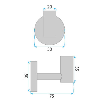 Rea Kúpeľňový vešiak 5705 Galo Brush Gold REA-88032