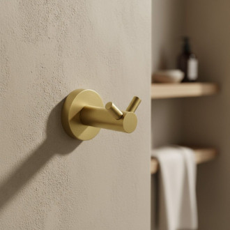 Rea Kúpeľňový vešiak 5605 Leo Brush Gold REA-88043