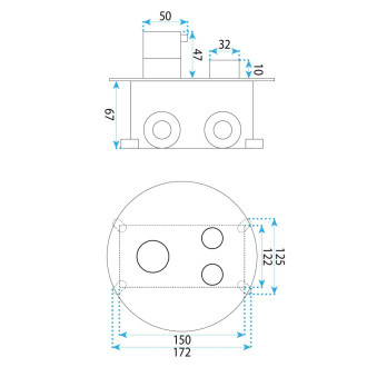 REA Podomietková sprchová sada Lungo Diamond Copper + BOX REA-P6968