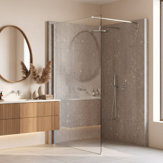 REA Sprchová zástena Flexi Transparent / Chrome 90 KPL-K99066