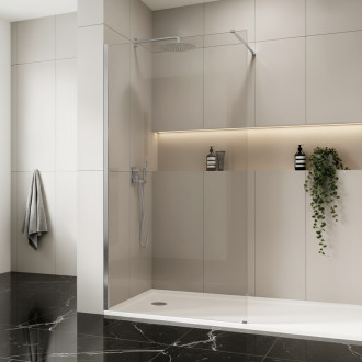 REA Sprchová zástena Flexi Transparent / Chrome 120 KPL-K99060