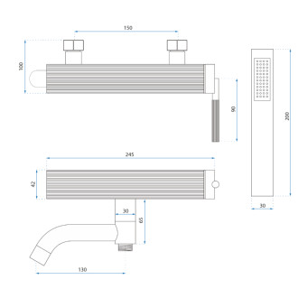 REA Kúpeľňová batéria Argon Brush Nickel REA-B6452
