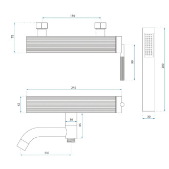 REA Kúpeľňová batéria Argon Brush Nickel REA-B6452