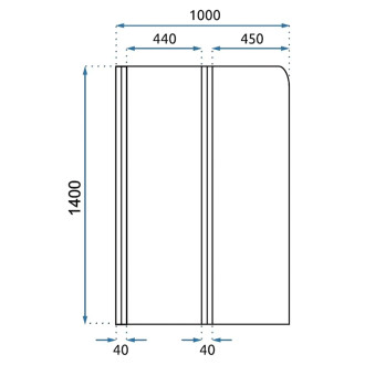 REA Skladacia vaňová zástena AGAT-2 100 Brush Copper REA-W5698