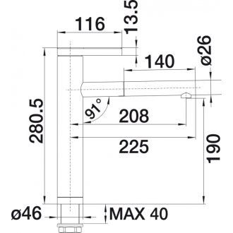 Blanco LINEE - S 517591 Batéria chróm