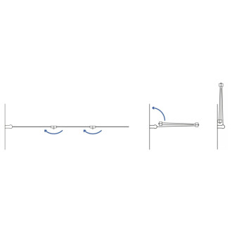 REA Skladacia vaňová zástena AGAT-3 120 Brush Copper REA-W5697