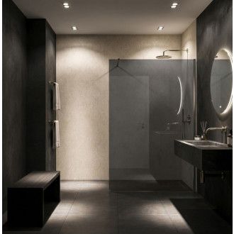 REA Sprchová zástena Flexi Grey / Chrome 80 KPL-K99086