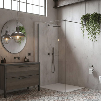 REA Sprchová zástena Flexi Transparent / Titan 80 KPL-K99467