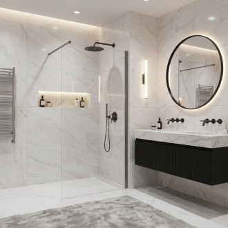 REA Sprchová zástena Flexi Transparent / Titan 120 KPL-K99460