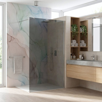 REA Sprchová zástena Flexi Grey / Chrome 110 KPL-K99083