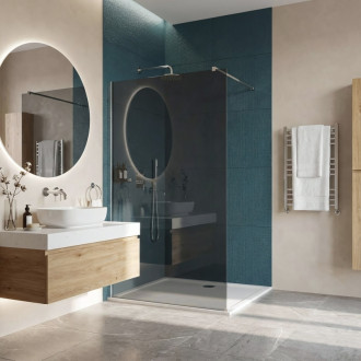 REA Sprchová zástena Flexi Grey / Chrome 120 KPL-K99082