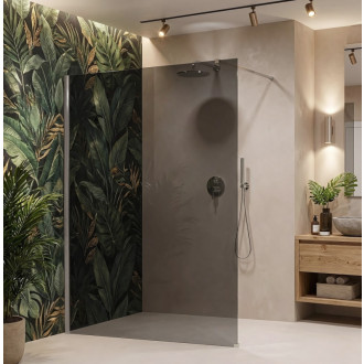 REA Sprchová zástena Flexi Grey / Chrome 130 KPL-K99081