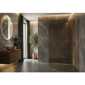 REA Sprchová zástena Flexi Brown / Brush Copper 80 KPL-K99375