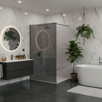 REA Sprchová zástena Flexi Grey / Titan 130 KPL-K99481