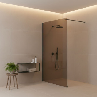 REA Sprchová zástena Flexi Brown / Titan 80 KPL-K99475