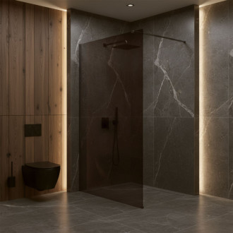 REA Sprchová zástena Flexi Brown / Titan 100 KPL-K99572