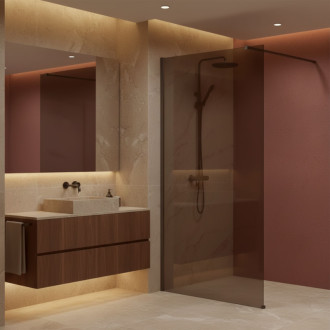 REA Sprchová zástena Flexi Brown / Titan 110 KPL-K99471