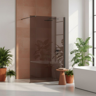 REA Sprchová zástena Flexi Brown / Titan 120 KPL-K99470