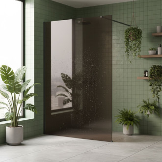 REA Sprchová zástena Flexi Brown / Titan 130 KPL-K99489