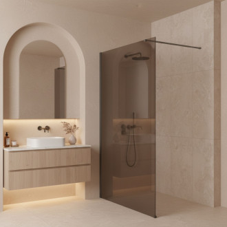 REA Sprchová zástena Flexi Brown / Titan 130 KPL-K99489