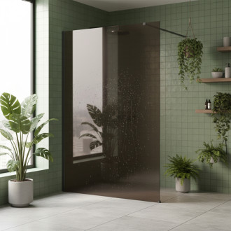 REA Sprchová zástena Flexi Brown / Titan 140 KPL-K99488