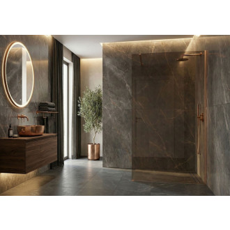 REA Sprchová zástena Flexi Brown / Brush Copper 140 KPL-K99388