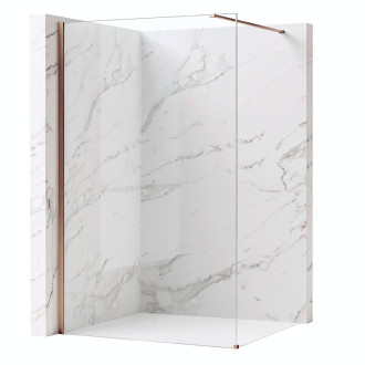 REA Sprchová zástena Flexi Transparent / Brush Copper 80 KPL-K99367