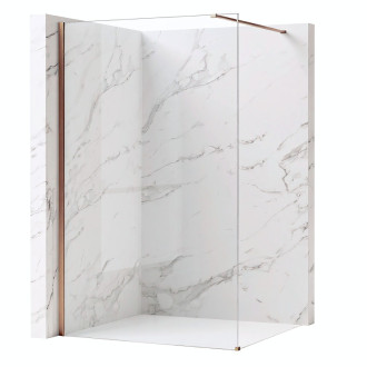 REA Sprchová zástena Flexi Transparent / Brush Copper 120 KPL-K99360