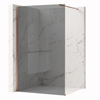 REA Sprchová zástena Flexi Grey / Brush Copper 80 KPL-K99386